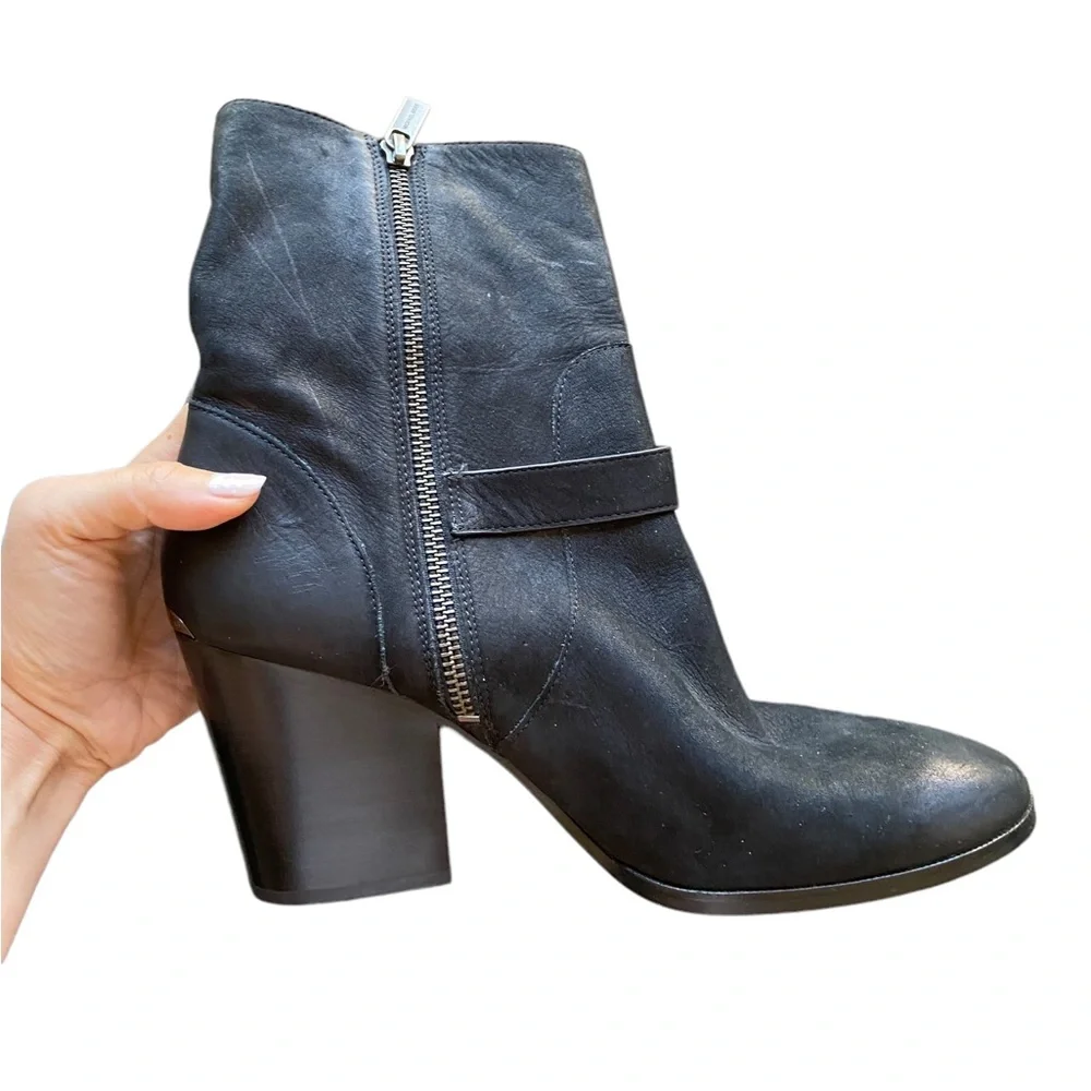 Michael Kors Ashton Mid Leather Buckle Bootie - Picture 6 of 9